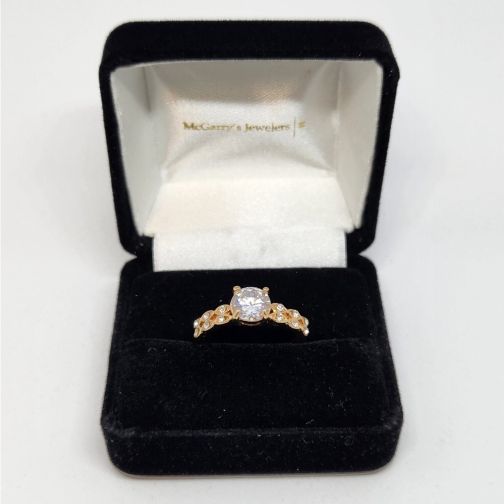 New stylish gold floral ring stainless steel